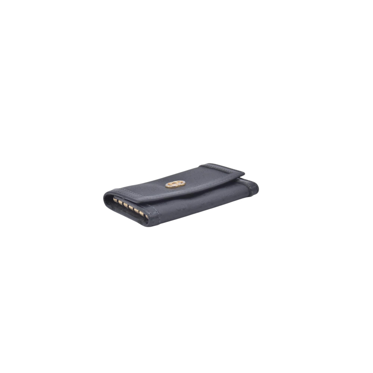 $380 GUCCI Microguccissima Canvas Interlocking GG 6-Key Case Black CONSIGNMENT 10021204