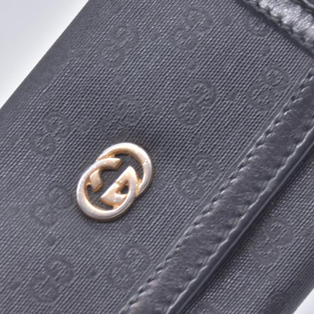 $380 GUCCI Microguccissima Canvas Interlocking GG 6-Key Case Black CONSIGNMENT 10021204