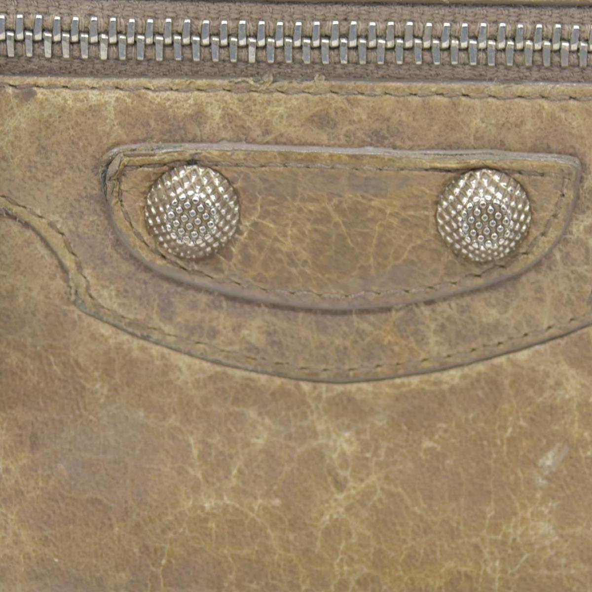 Balenciaga Agneau Classic Hardware Money Wallet Beige Nougatine CONSIGNMENT
