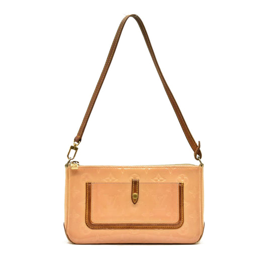 AUCTION $1600 Louis Vuitton  Vernis Mallory Square Noisette CA1004