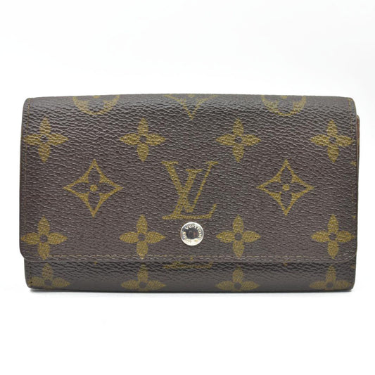 AUCTION $550 Louis Vuitton  Monogram Porte-Monnaie Tresor Wallet