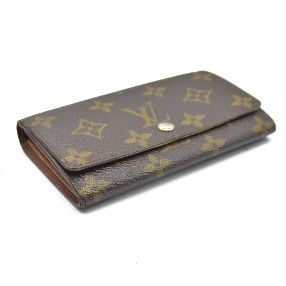 AUCTION $550 Louis Vuitton  Monogram Porte-Monnaie Tresor Wallet