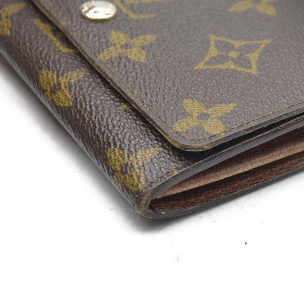 AUCTION $550 Louis Vuitton  Monogram Porte-Monnaie Tresor Wallet
