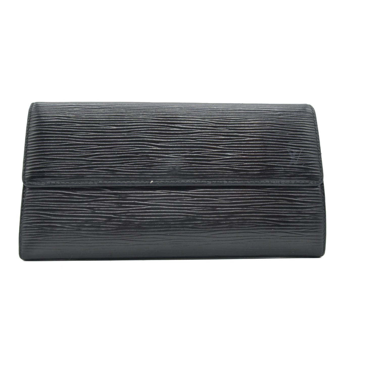 $805 Louis Vuitton Epi Sarah Wallet Black CONSIGNMENT