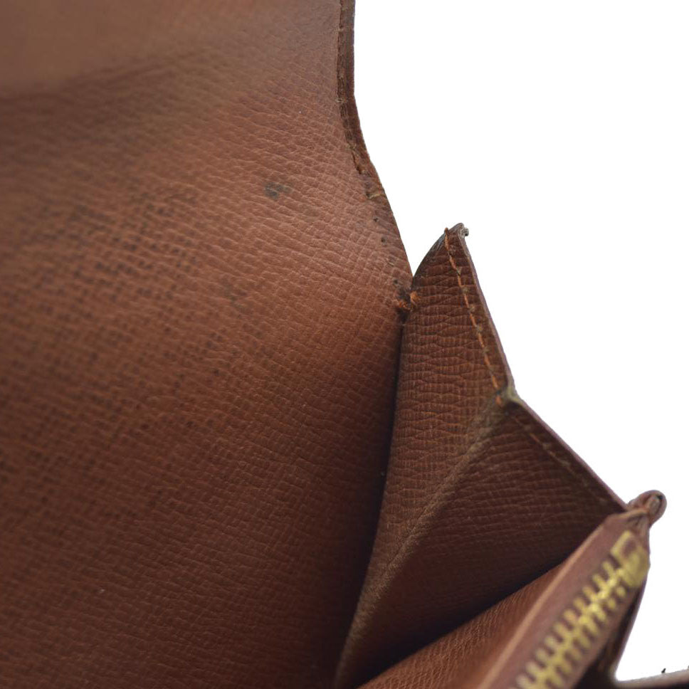 AUCTION $550 Louis Vuitton  Monogram Porte-Monnaie Tresor Wallet