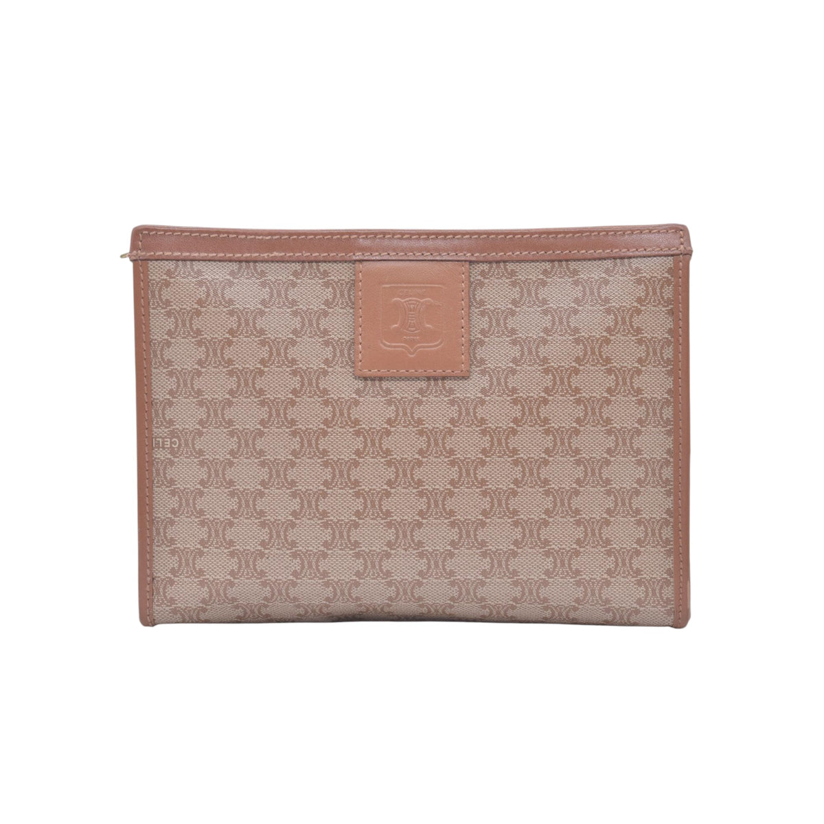 Celine Macadam Mini Cosmetic Pouch Brown CONSIGNMENT 10021236