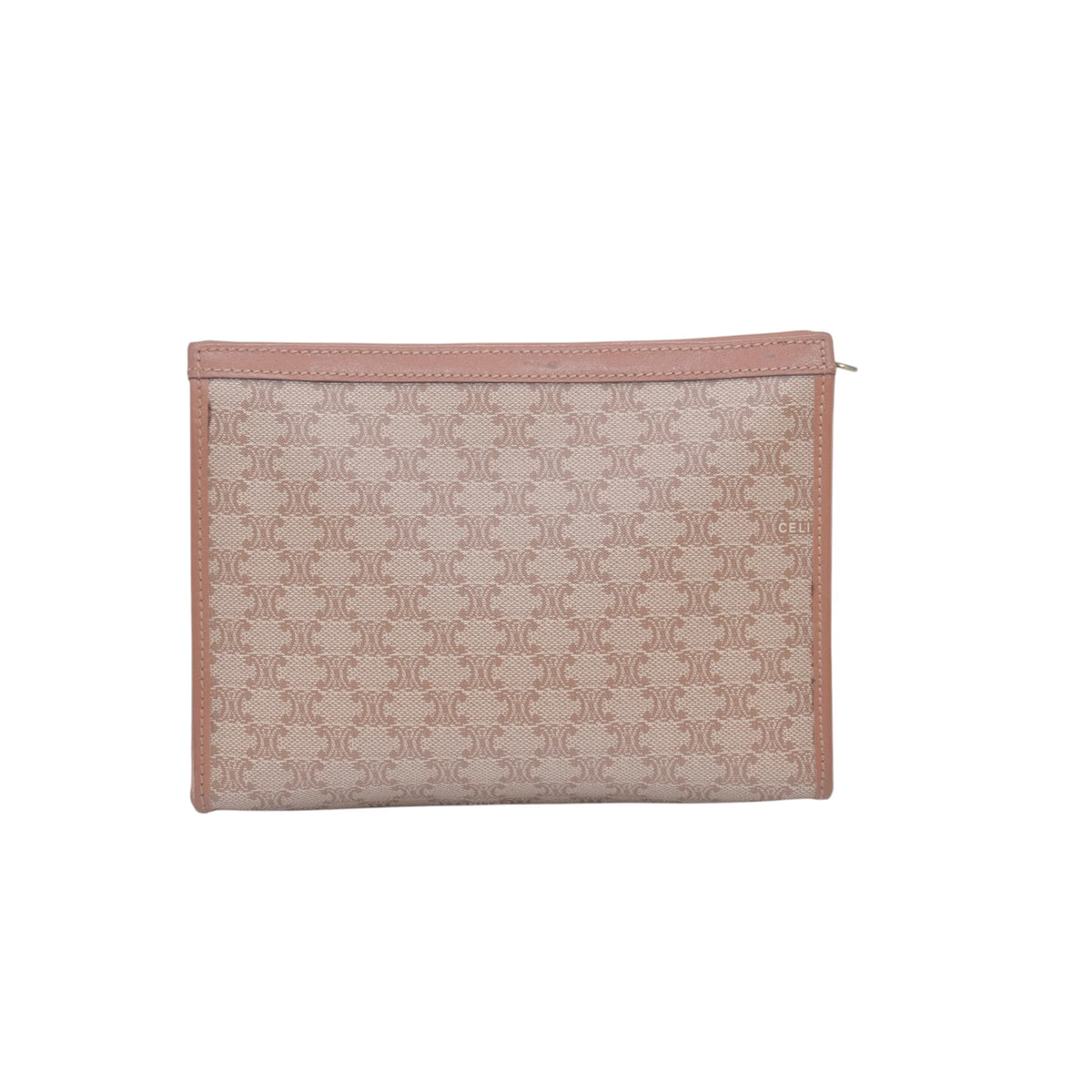 Celine Macadam Mini Cosmetic Pouch Brown CONSIGNMENT 10021236