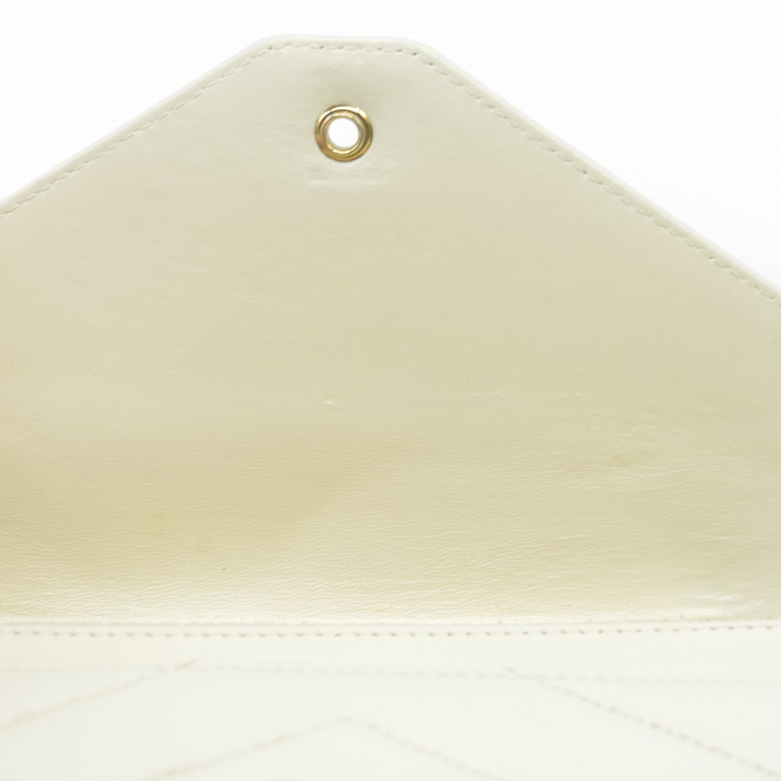2016 $3400 Chanel Ivory Chevron Quilted Leather Paris-Seoul Coco Envelope Small Crossbody Bag