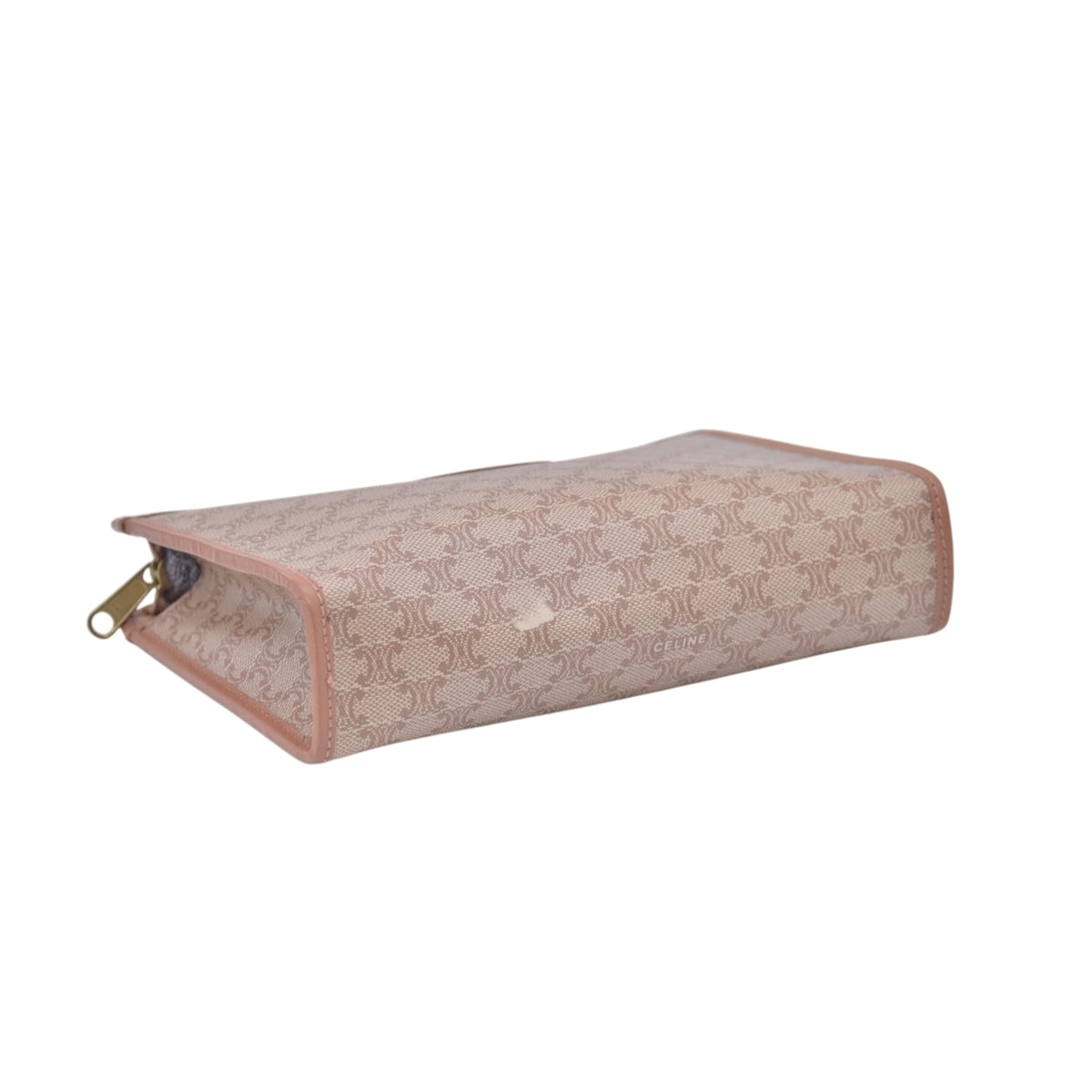 Celine Macadam Mini Cosmetic Pouch Brown CONSIGNMENT 10021236