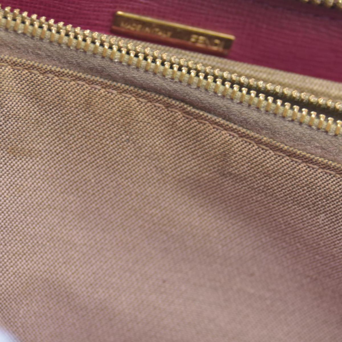 $850 Fendi Amarena Vitello Elite Leather Zippy Wallet CONSIGNMENT