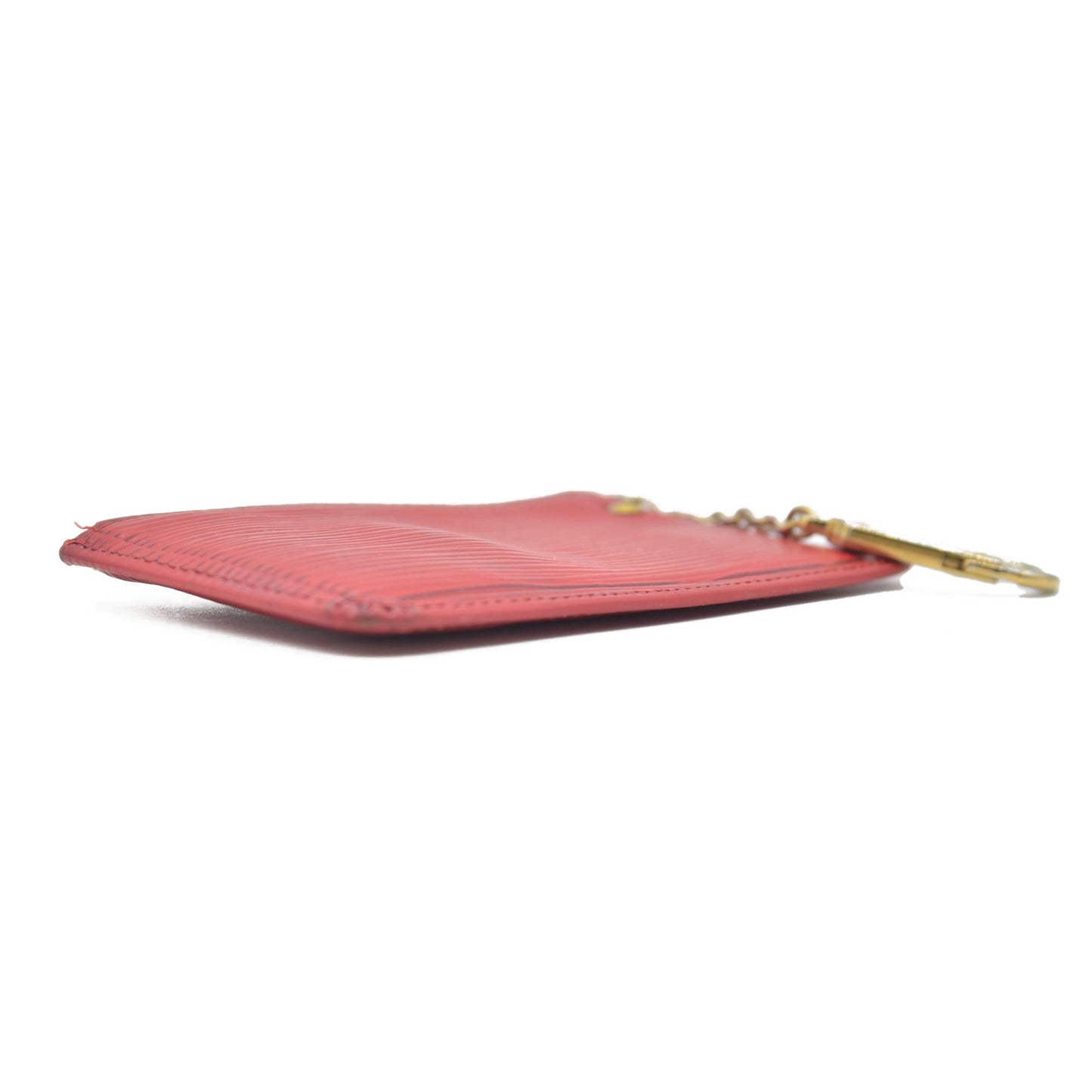 $430 Louis Vuitton Red Epi Leather Pochette Cles Key and Change Holder CONSIGNMENT
