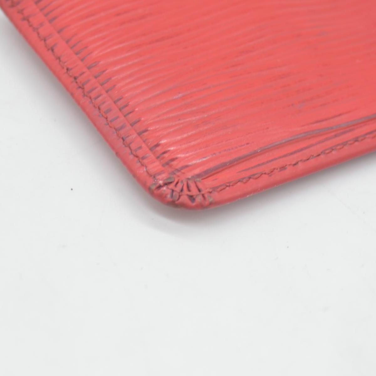 $430 Louis Vuitton Red Epi Leather Pochette Cles Key and Change Holder CONSIGNMENT