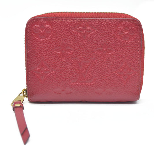 AUCTION $740 Louis Vuitton Monogram Empreinte Zippy Zip Around Wallet Coin Purse Red TN4129