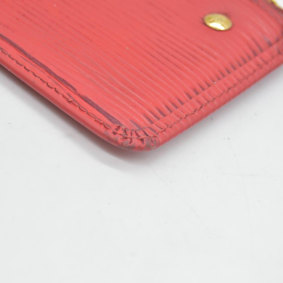 $430 Louis Vuitton Red Epi Leather Pochette Cles Key and Change Holder CONSIGNMENT