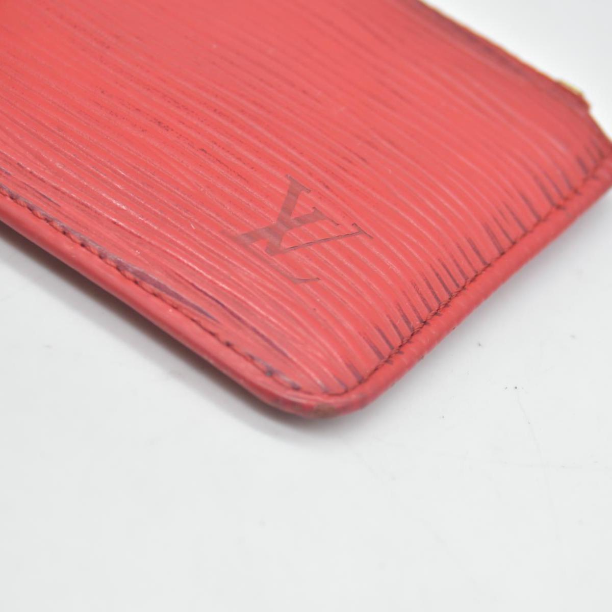 $430 Louis Vuitton Red Epi Leather Pochette Cles Key and Change Holder CONSIGNMENT
