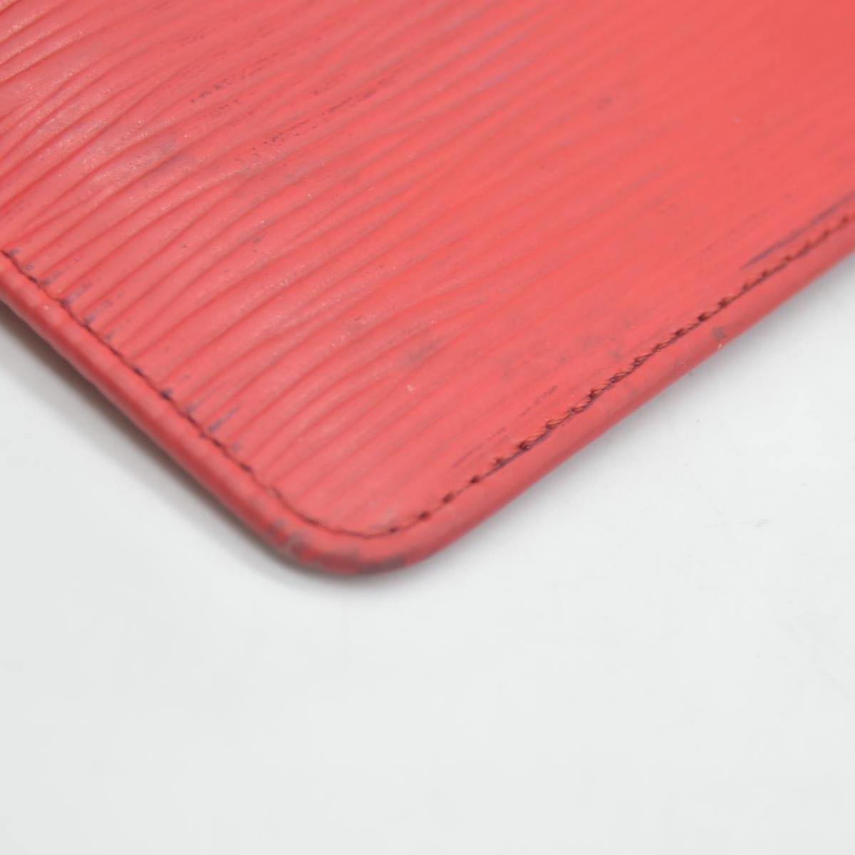 $430 Louis Vuitton Red Epi Leather Pochette Cles Key and Change Holder CONSIGNMENT