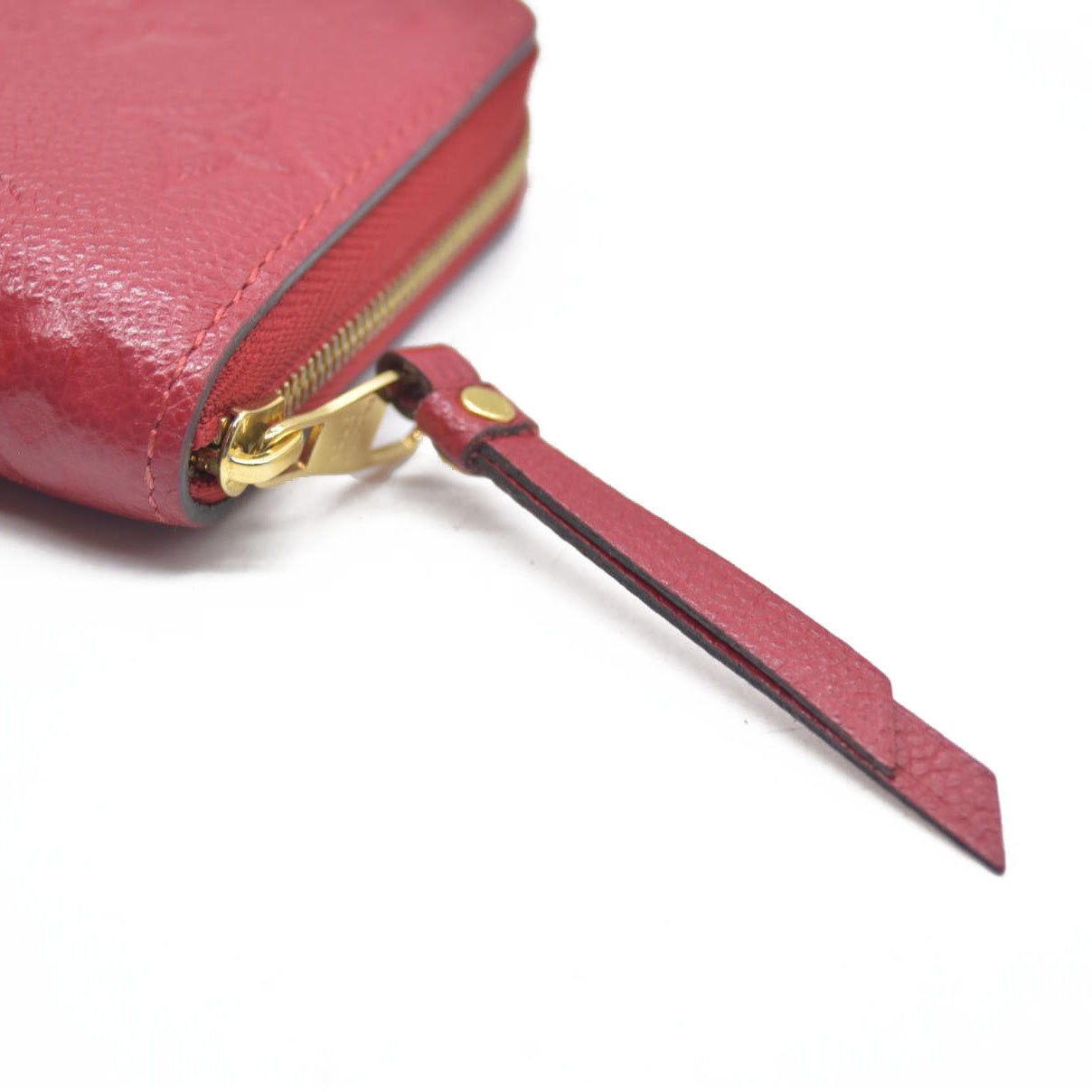 AUCTION $740 Louis Vuitton Monogram Empreinte Zippy Zip Around Wallet Coin Purse Red TN4129