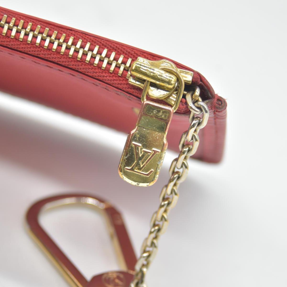 $430 Louis Vuitton Red Epi Leather Pochette Cles Key and Change Holder CONSIGNMENT