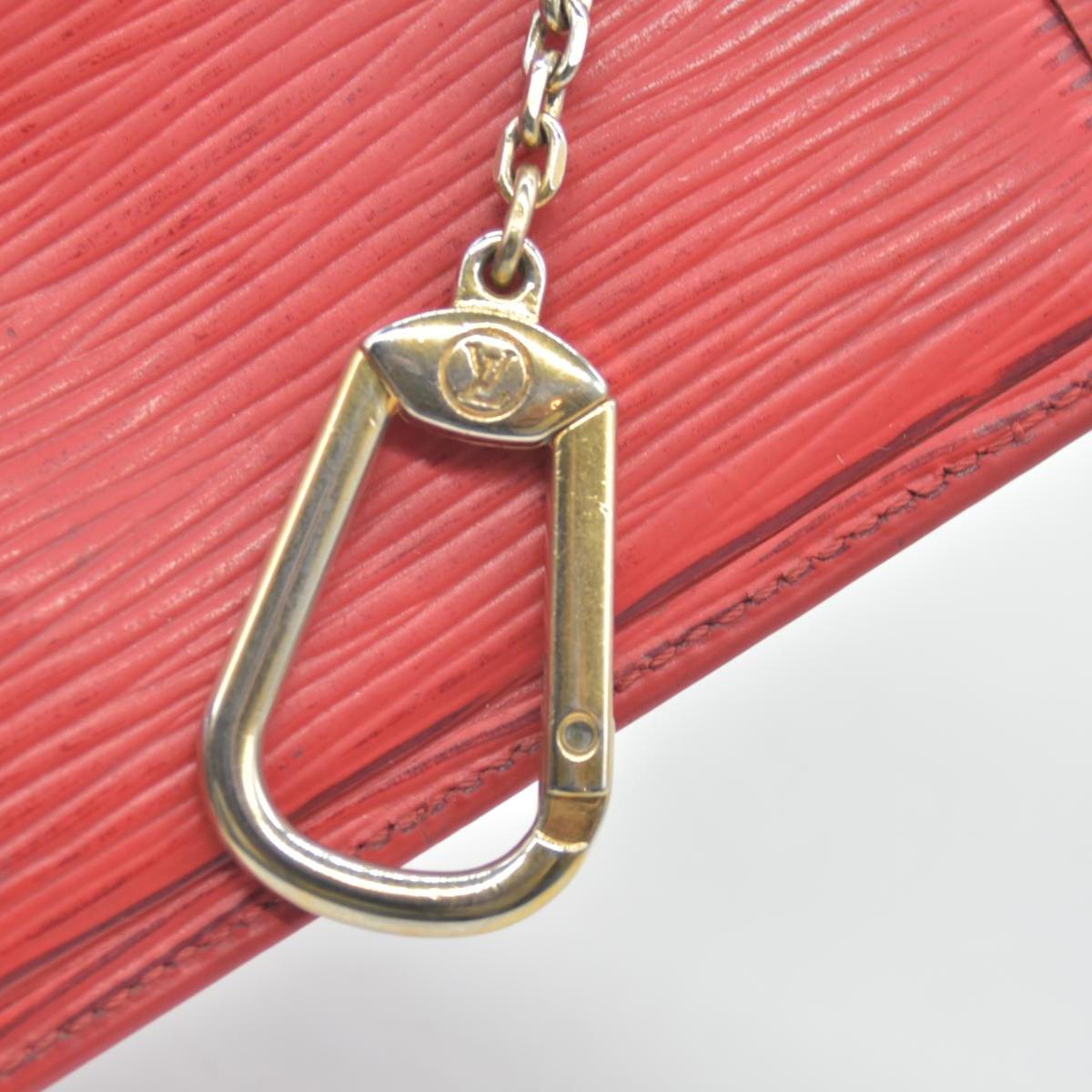 $430 Louis Vuitton Red Epi Leather Pochette Cles Key and Change Holder CONSIGNMENT