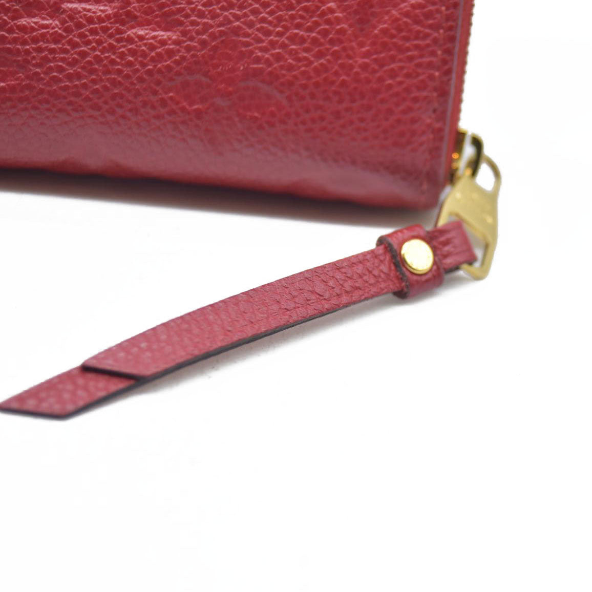 AUCTION $740 Louis Vuitton Monogram Empreinte Zippy Zip Around Wallet Coin Purse Red TN4129