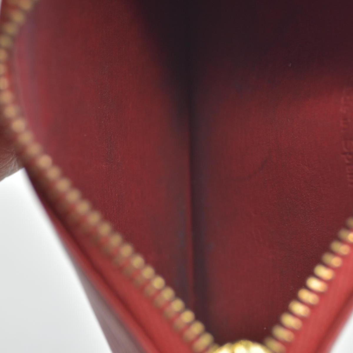 $430 Louis Vuitton Red Epi Leather Pochette Cles Key and Change Holder CONSIGNMENT