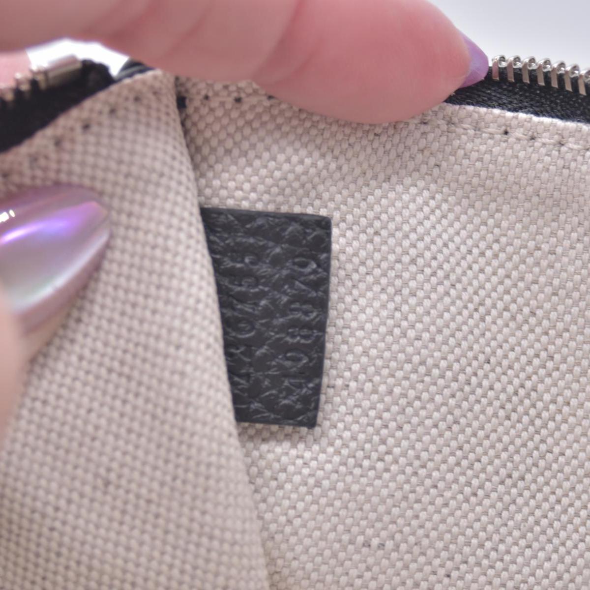 $1800 Gucci Medium Jumbo GG Pouch Black CONSIGNMENT