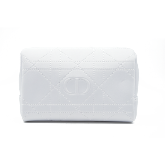 Dior GWP White Cosmetic Pouch with Logo