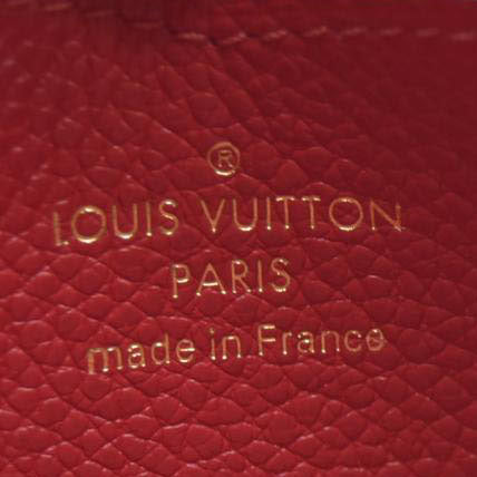 AUCTION $740 Louis Vuitton Monogram Empreinte Zippy Zip Around Wallet Coin Purse Red TN4129