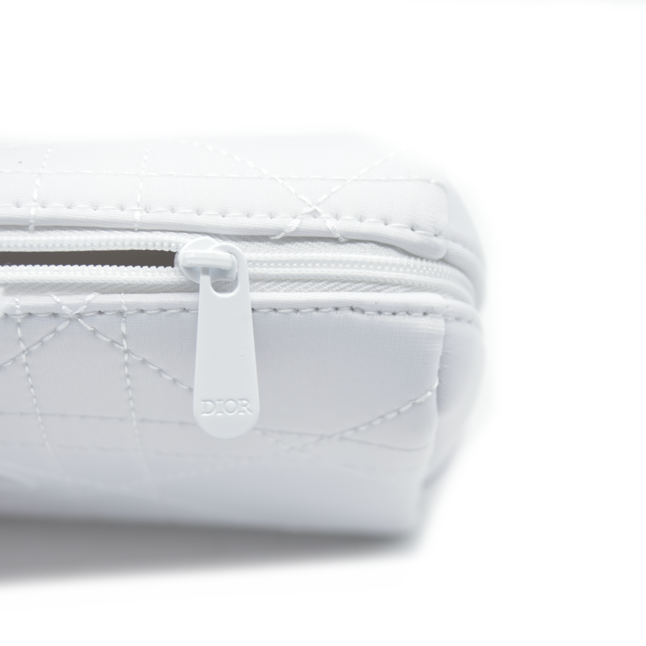 Dior GWP White Cosmetic Pouch with Logo
