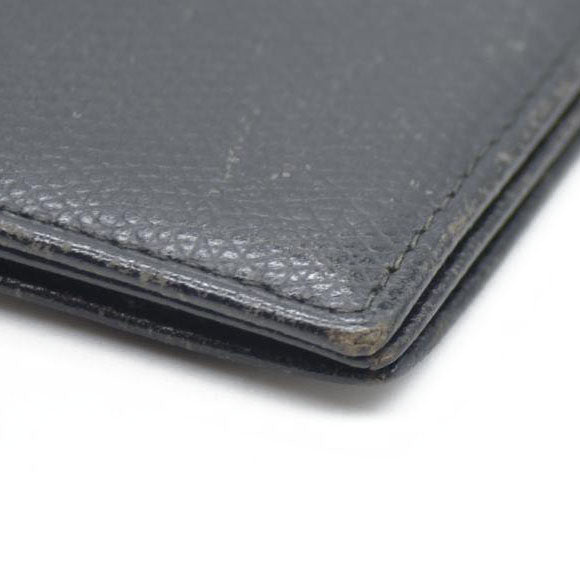 AUCTION $340 CELINE Logo Leather Card Case Black