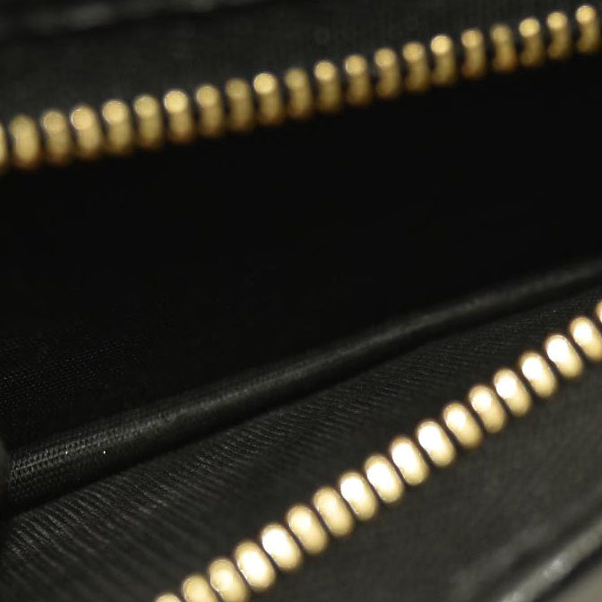 Gucci  Dollar Calfskin GG Supreme Monogram GG Marmont Card Case Black Beige Ebony