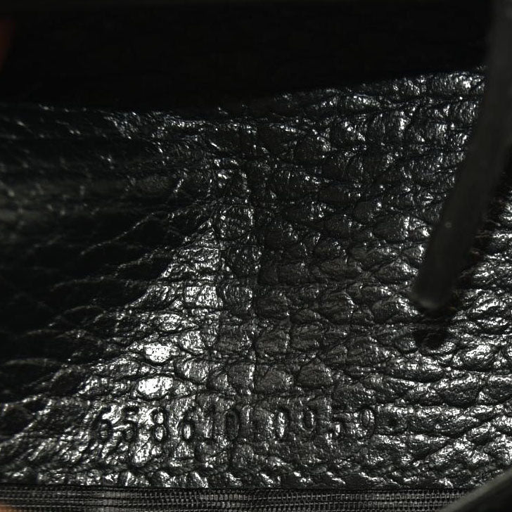 Gucci  Dollar Calfskin GG Supreme Monogram GG Marmont Card Case Black Beige Ebony