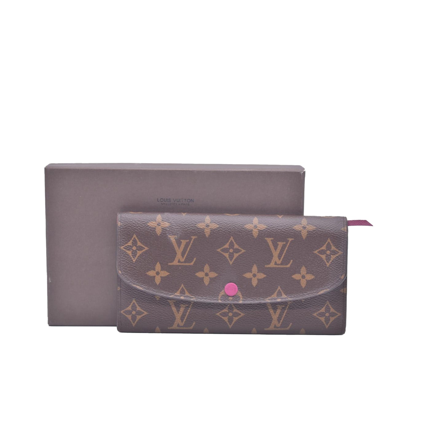 $660 2023 Louis Vuitton Monogram Emilie Wallet Fuchsia VM0213 CONSIGNMENT