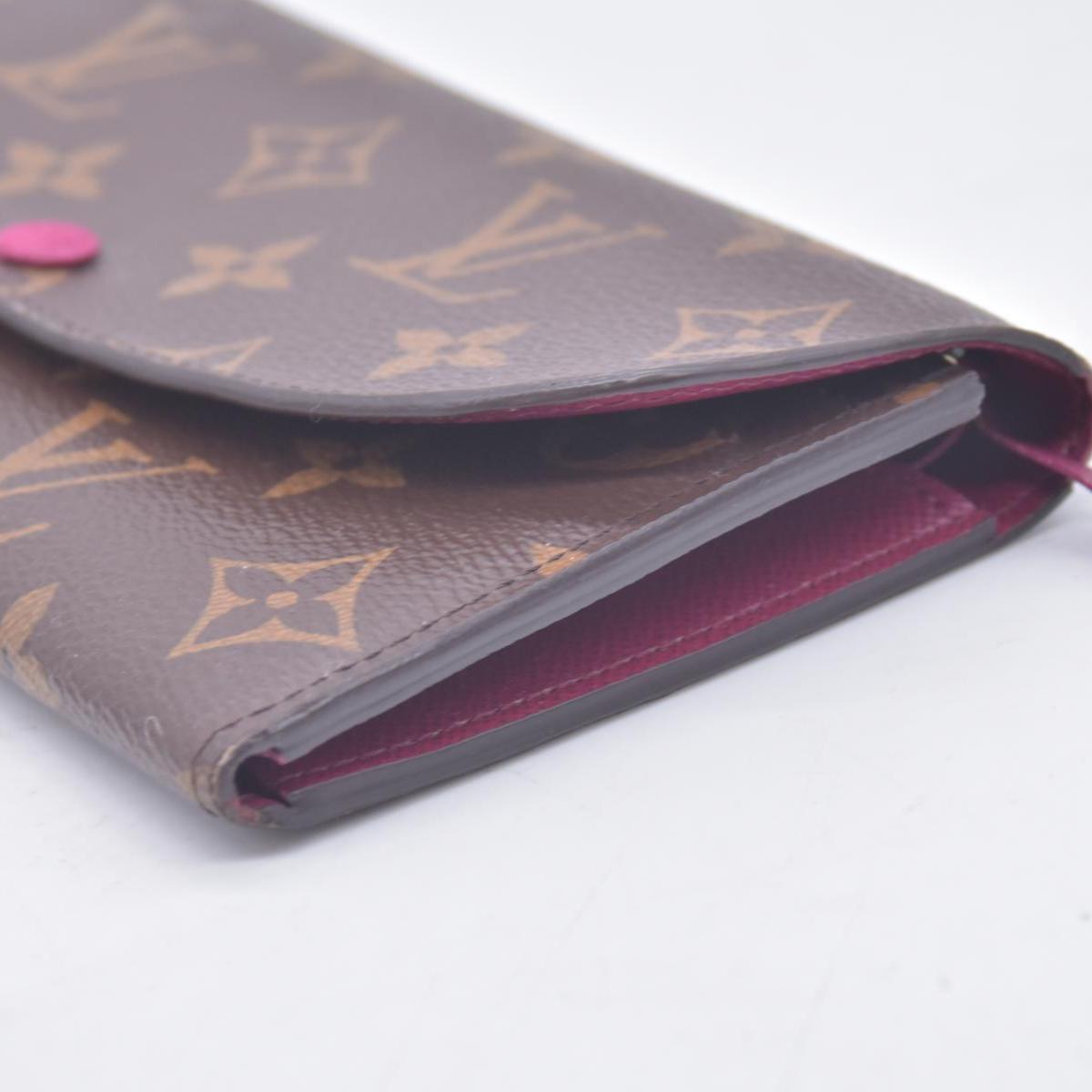 $660 2023 Louis Vuitton Monogram Emilie Wallet Fuchsia VM0213 CONSIGNMENT