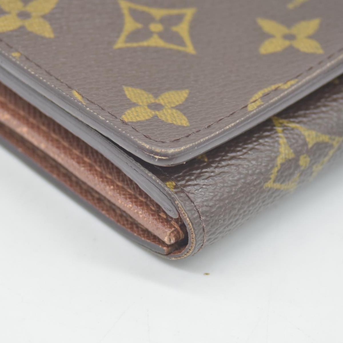 $560 Louis Vuitton Monogram Porte-Monnaie Tresor Wallet CONSIGNMENT CA1015