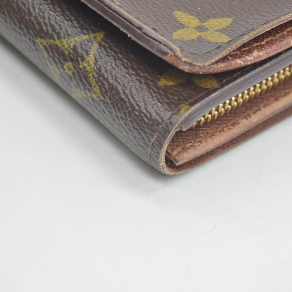 $560 Louis Vuitton Monogram Porte-Monnaie Tresor Wallet CONSIGNMENT CA1015