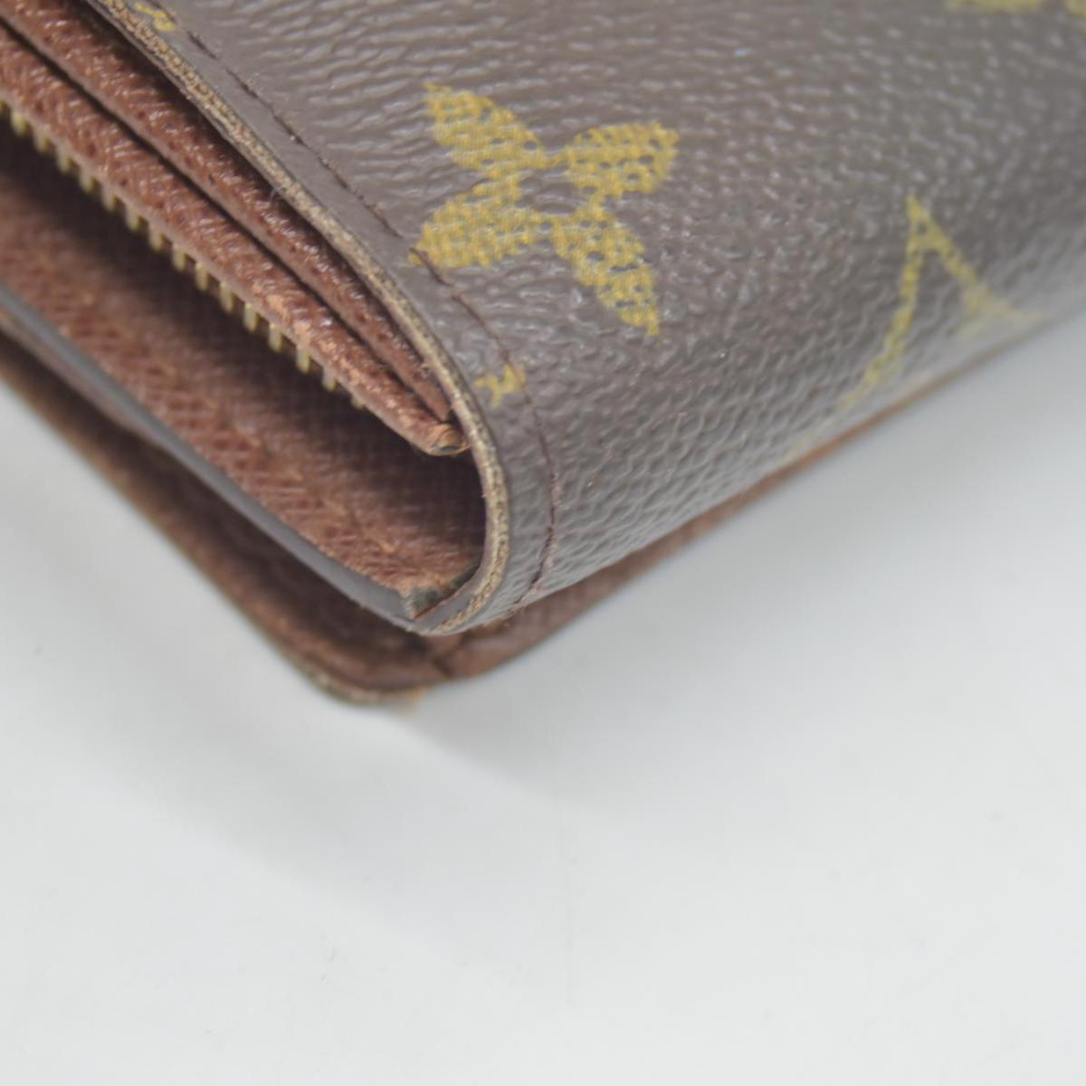 $560 Louis Vuitton Monogram Porte-Monnaie Tresor Wallet CONSIGNMENT CA1015