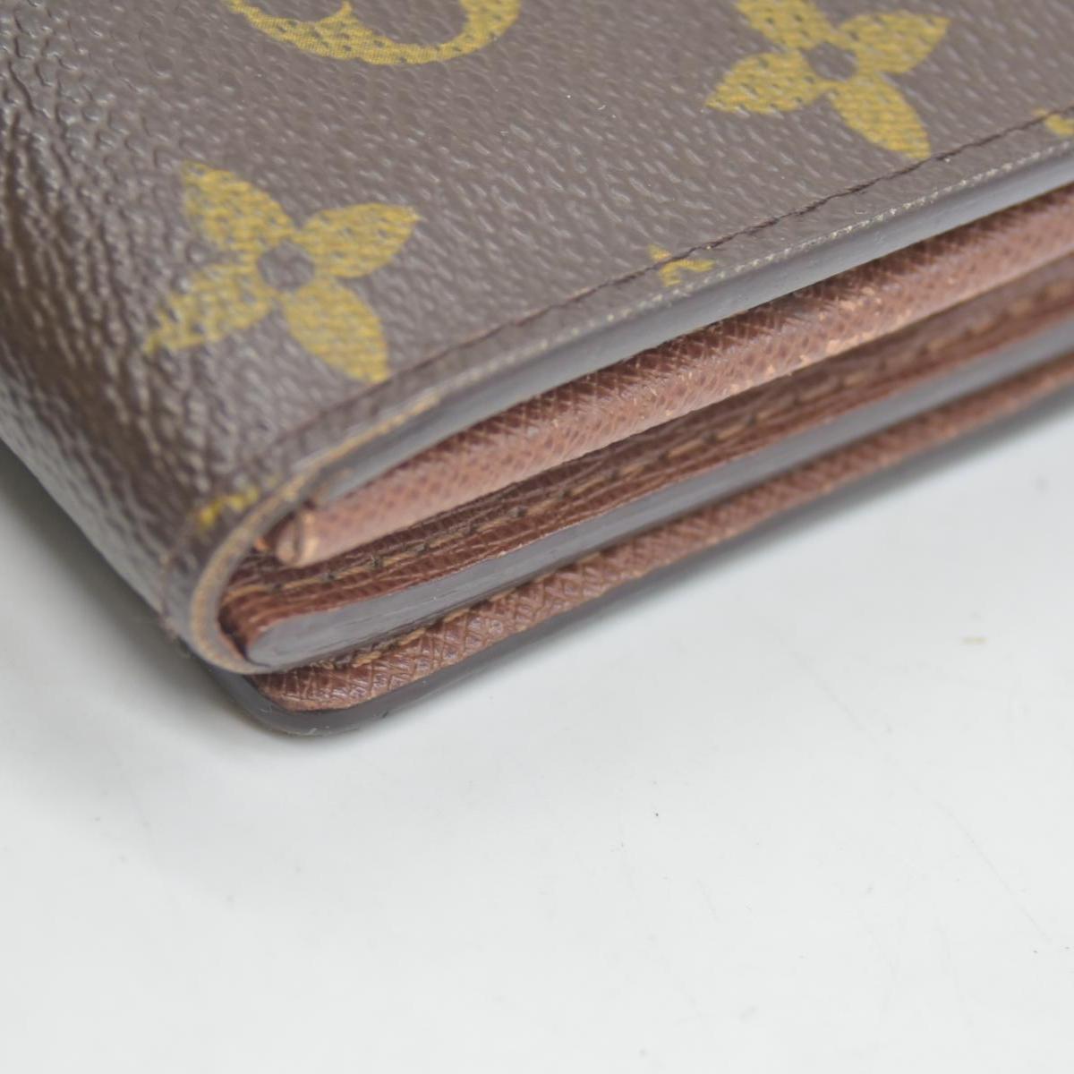 $560 Louis Vuitton Monogram Porte-Monnaie Tresor Wallet CONSIGNMENT CA1015