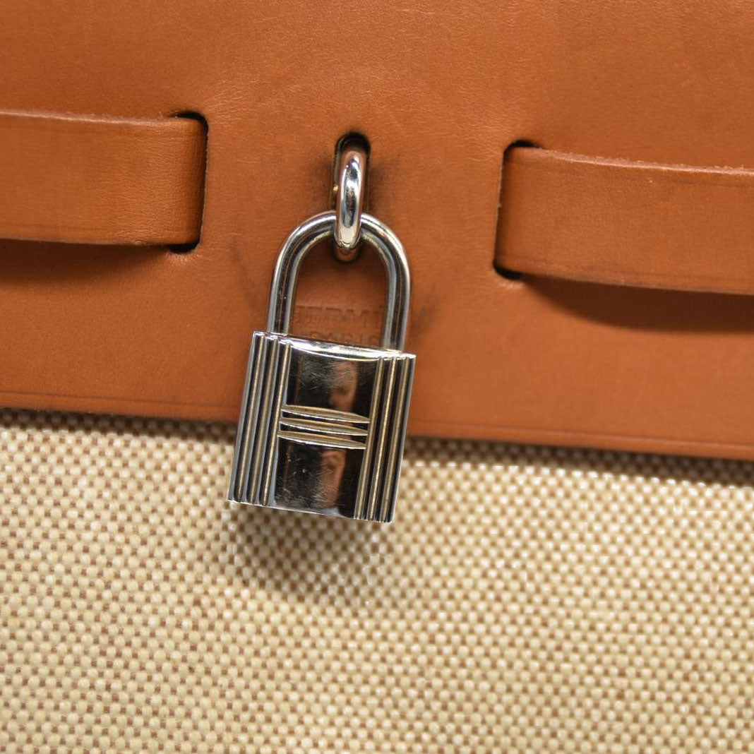 Hermes Toile Vache Calfskin Herbag PM