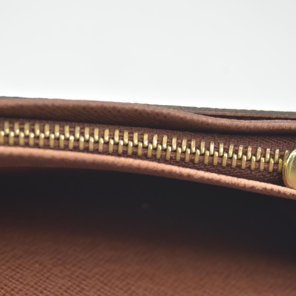 $560 Louis Vuitton Monogram Porte-Monnaie Tresor Wallet CONSIGNMENT CA1015