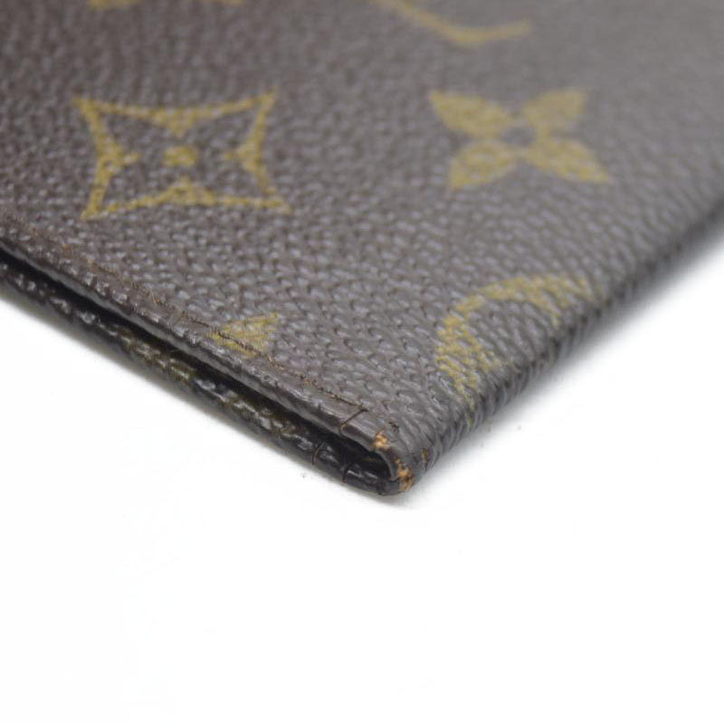 AUCTION $425 Louis Vuitton Monogram Porte 2 Cartes Vertical Pass Card Case Brown 882
