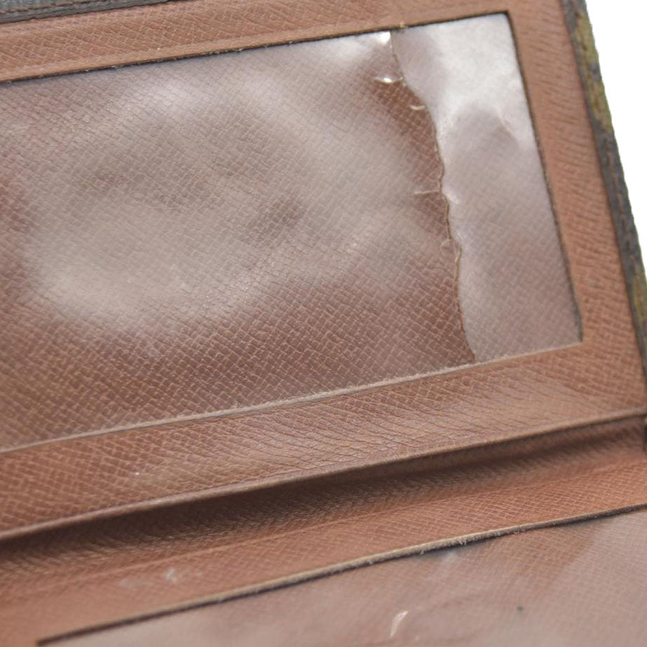 AUCTION $425 Louis Vuitton Monogram Porte 2 Cartes Vertical Pass Card Case Brown 882