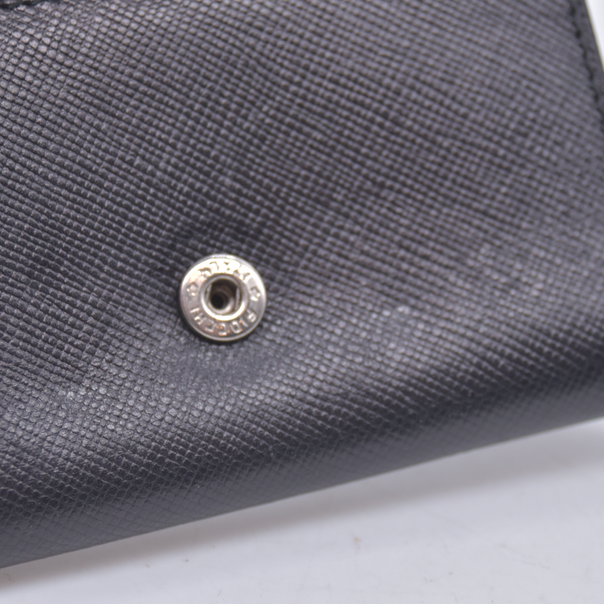 $450 Prada Saffiano Black Key Holder CONSIGNMENT 10021201