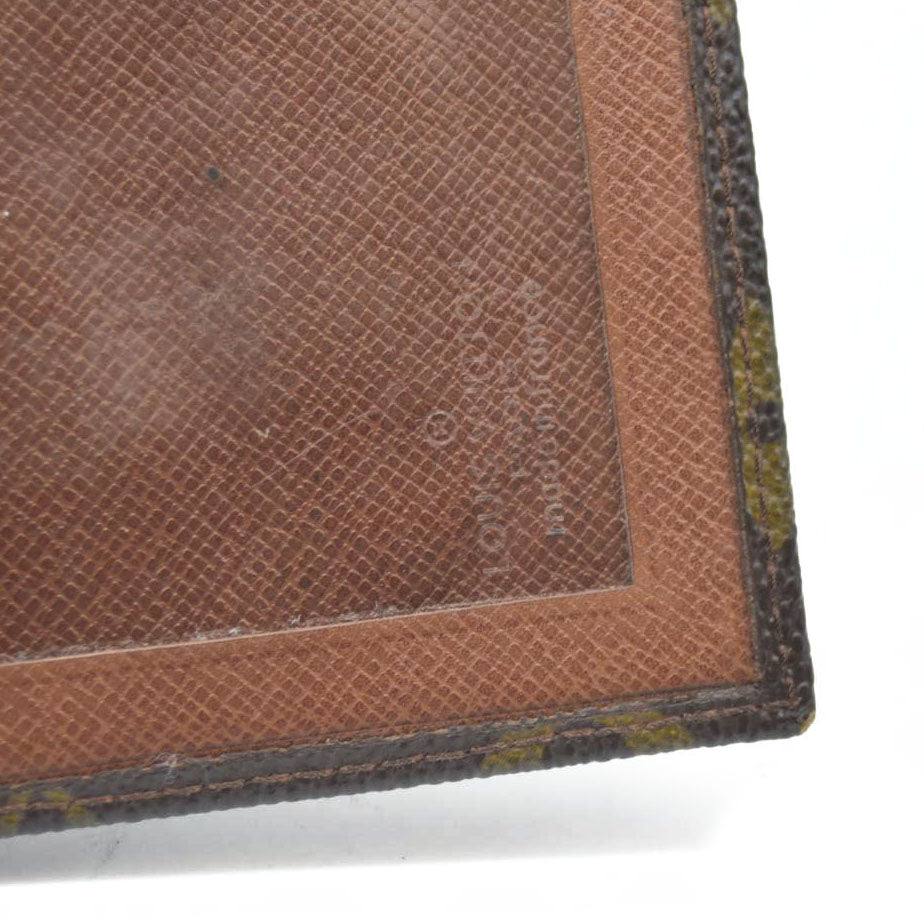 AUCTION $425 Louis Vuitton Monogram Porte 2 Cartes Vertical Pass Card Case Brown 882