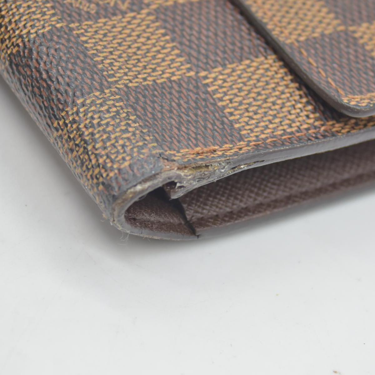 $775 2003 Louis Vuitton Damier Ebene Sarah Wallet CONSIGNMENT TH0063