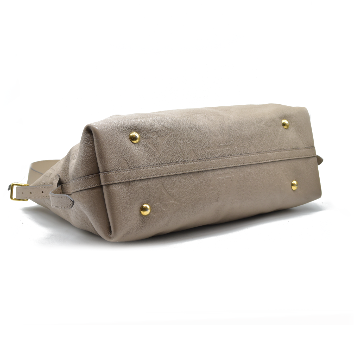 $3400 Louis Vuitton Empreinte Monogram Giant CarryAll MM Tourterelle