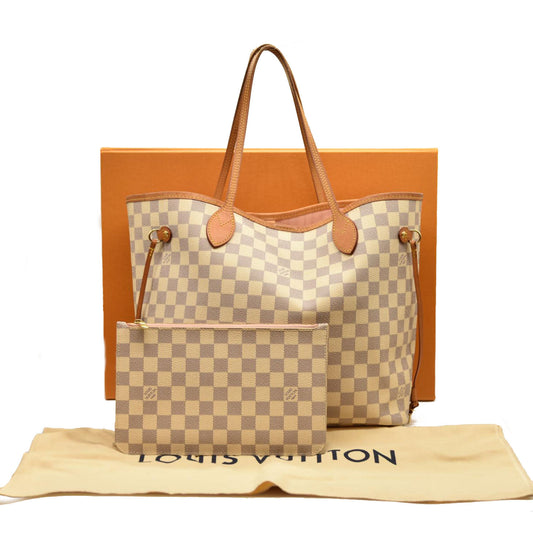 Louis Vuitton  Damier Azur Neo Neverfull MM Rose Ballerine RFID