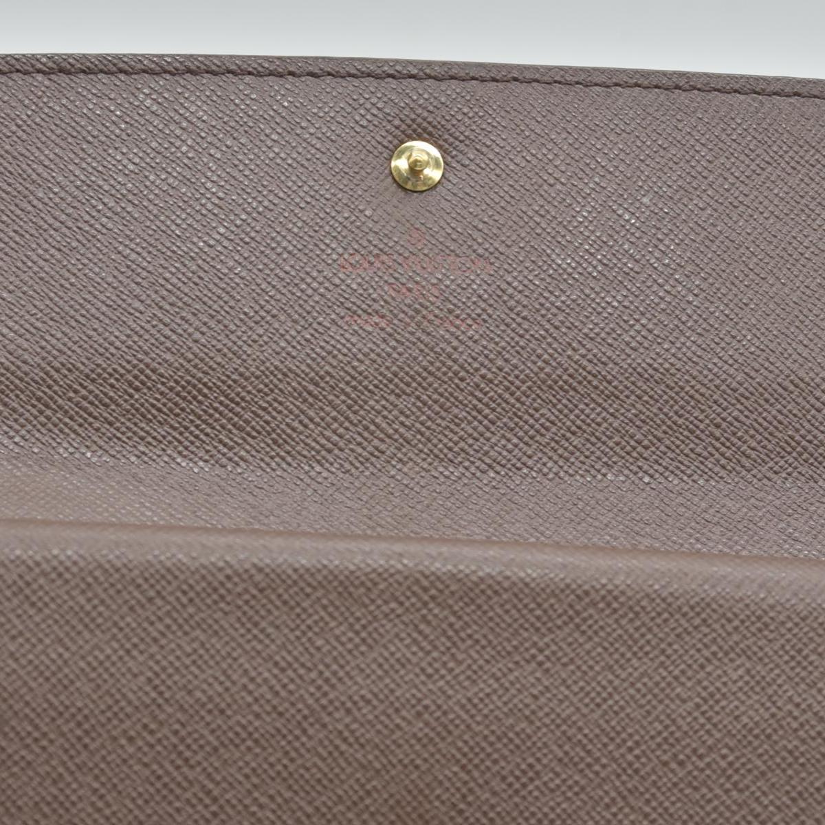 $775 2003 Louis Vuitton Damier Ebene Sarah Wallet CONSIGNMENT TH0063