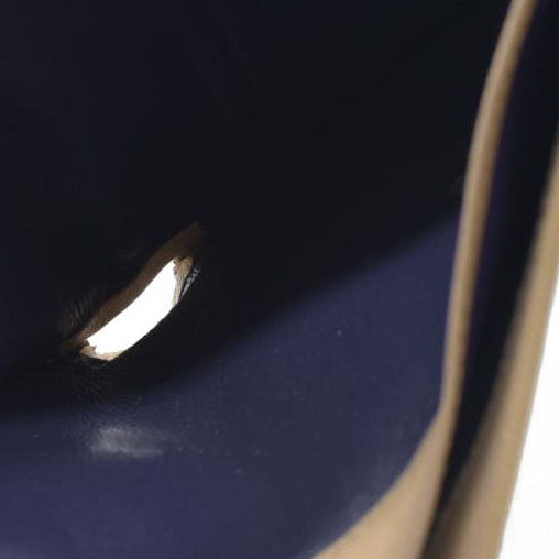 AUCTION $640 BVLGARI BVLGARIBVLGARI Leather Bifold Wallet Beige