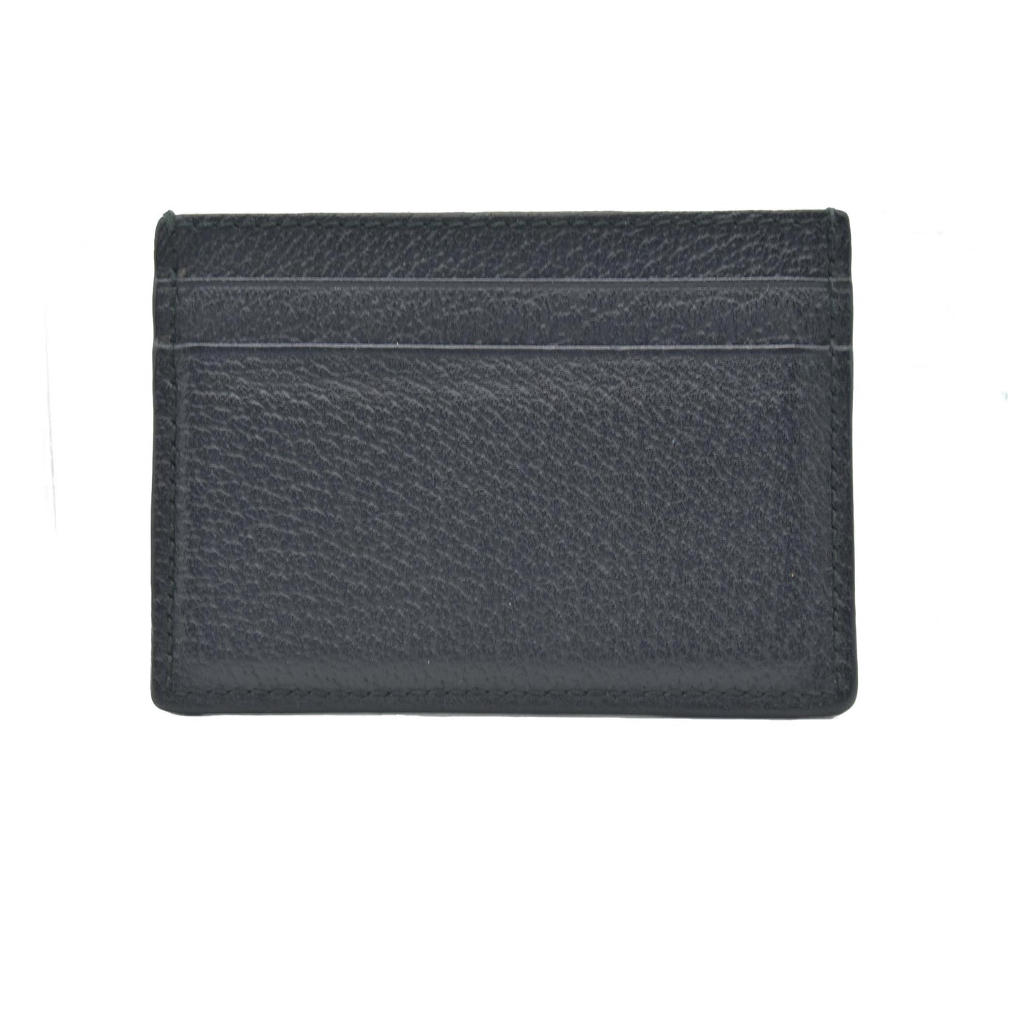 Gucci Pebbled Calfskin Animalier Card Holder Black CONSIGNMENT